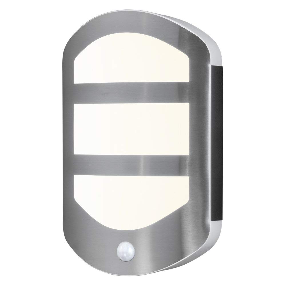LEDVANCE Applique et plafonnier LED, luminaire design en optique plate pour extérieur avec détecteur de mouvement, blanc chaud (3000K), 13W, ENDURA STYLE PLATE WALL SENSOR