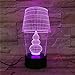 Produktbild USB LED Nachtlicht Lotus 3D Urlaub Tischlampe Schalter Laterne Touch Dekoration 9 Regler