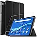 Produktbild IVSO Hülle für Lenovo Tab M10 FHD Plus 10.3 + Panzerglas, Ultra Schlank Slim Schutzhülle Hochwertiges PU mit Standfunktion Perfekt für Lenovo Tab M10 FHD Plus (2nd Gen) 10.3 TB-X606F, Schwarz
