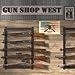 VIEWAY Wall Mount Gun Rack, 5 Rifle Shotgun Gun Bow Horizontal Hanger, Heavy Duty Steel Storage Indoor Display Rack -MK887A