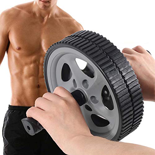 ZHUYIYI Roller Wheel Dual ABS Wheel Abdominal Barbell Workout Exercise Arm Waist Fitness Exerciser A ZHUYIYI Roller Wheel Dual ABS Wheel Abdominal Barbell Workout Exercise Arm Waist Fitness Exerciser A