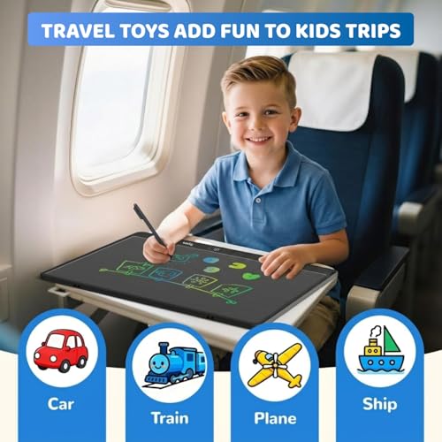 Image of LCD Re-Writing Tablet with Stylus Pen | Digital Graphic Slate for Drawing, Handwriting & Notes | Eye Safe Screen with One Touch Erase | Portable Notepad for Kids, Students and Adults (Multicolor)