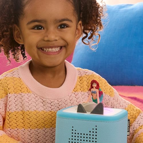 Image of Toniebox 2 Audio Player Disney Princess Bundle for Kids 3+ with Ariel, Moana, Merida, and Belle - Sky Blue