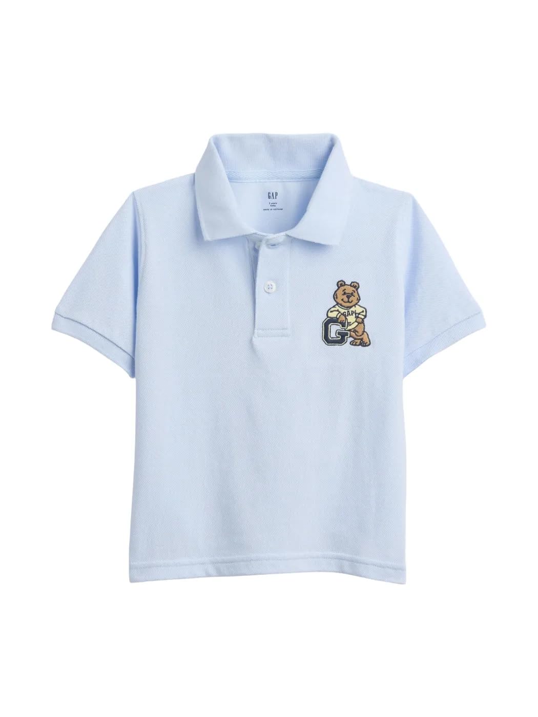 

                                                    GAP Baby Boys Short Sleeve Logo Polo Shirt Serene 