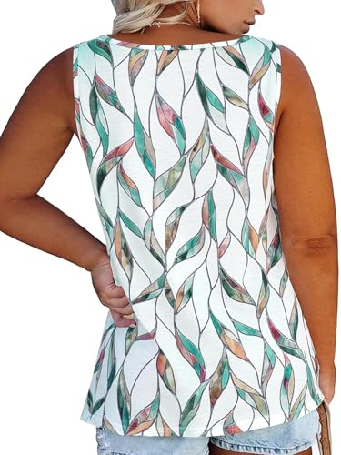 Image of Womens Plus Size Tank Tops Summer Button Down Henley Shirts Sleeveless Tops