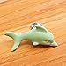 Produktbild Abrahmliy Küche möbel türgriffe schrankgriffe Satz von 10 Keramik Dolphin Form Türgriffe Vintage Chic Schrank Schublade Stoßgriffe für Schubladen und Schrank Zimmertüren (Color : Green, Size : 61mm)
