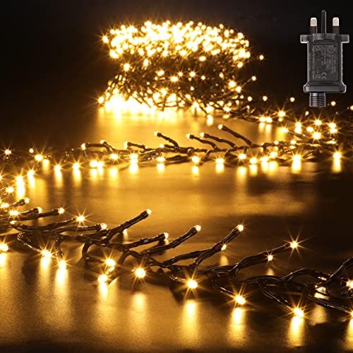 ANSIO® Christmas Lights 720 LED 9m/29ft Cluster Christmas Tree Lights for Indoor & Outdoor Warm
