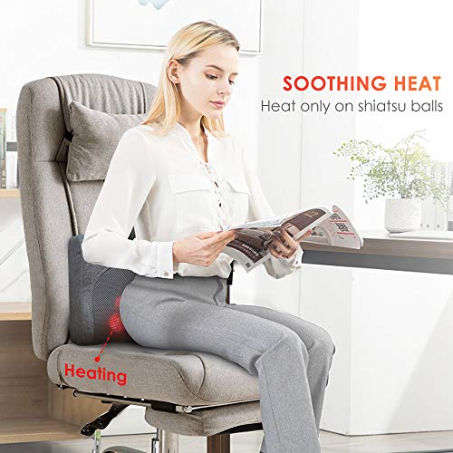 Comfier Back Massager With Heat,Neck Massager,Shiatsu Massage Pillow For Lower Back,Shoulder,Leg,Foot,Flexible Massage Nodes,Gifts For Mom,Dad #TOP3