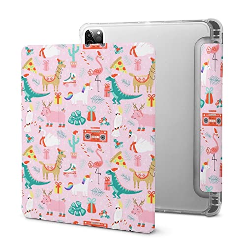 Radio De Animales De Dibujos Animados Case For iPad 9Th Generation 2021, 8Th Generation 10.2 Inch with Pencil Holder Auto Sleep/Wake Smart Cover iPad Air4 Case iPad Pro 2021 （11in）