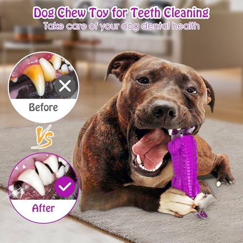 Image of Jeefome Dog Chew Toys for Aggressive Chewers: Puppy Teeth Chew Toy -Indestructible Dog Toys for Small Meduium Large Breed