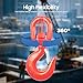 Bacocoo 5T Red Crane Hook Swivel Alloy, Lifting Hook with Safety Latch, Industrial Crane Made of Alloy Steel for Lifting in The Factory, Lifting in The Harbour, Construction Technology etc.