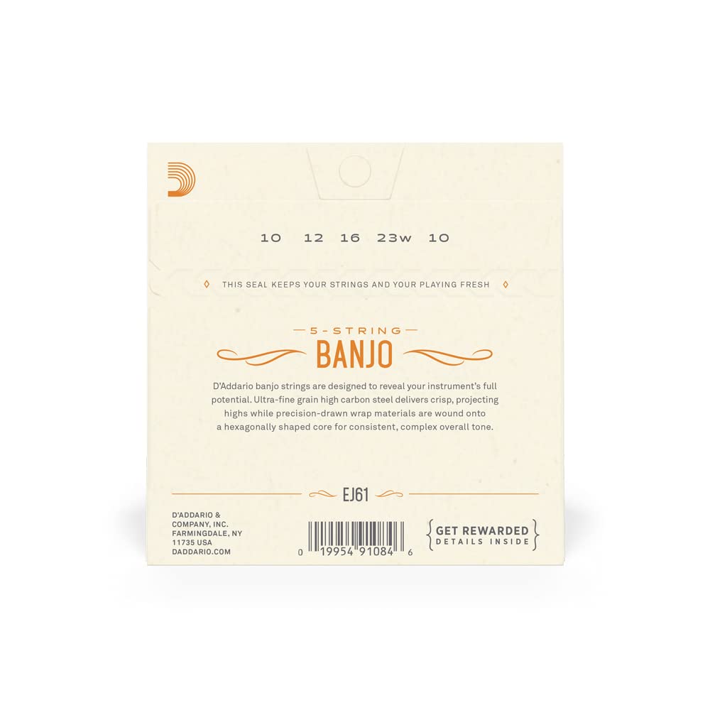 Image secondaire de D'Addario cordes Banjo - 5-cordes 10-23 moyen - Nickel - Cordes