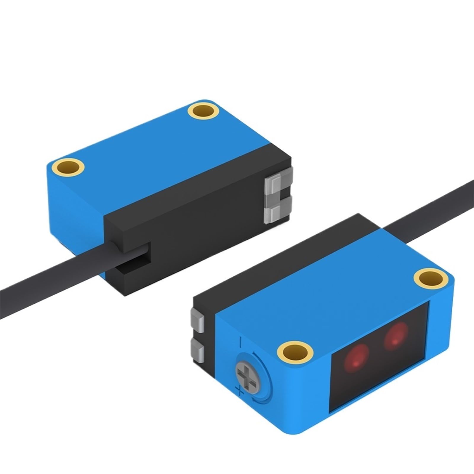 Sensor fotoeléctrico de supresión de fondo NPN PNP 10-30V CC distancia de detección 30cm interruptor óptico láser cuadrado ajustable