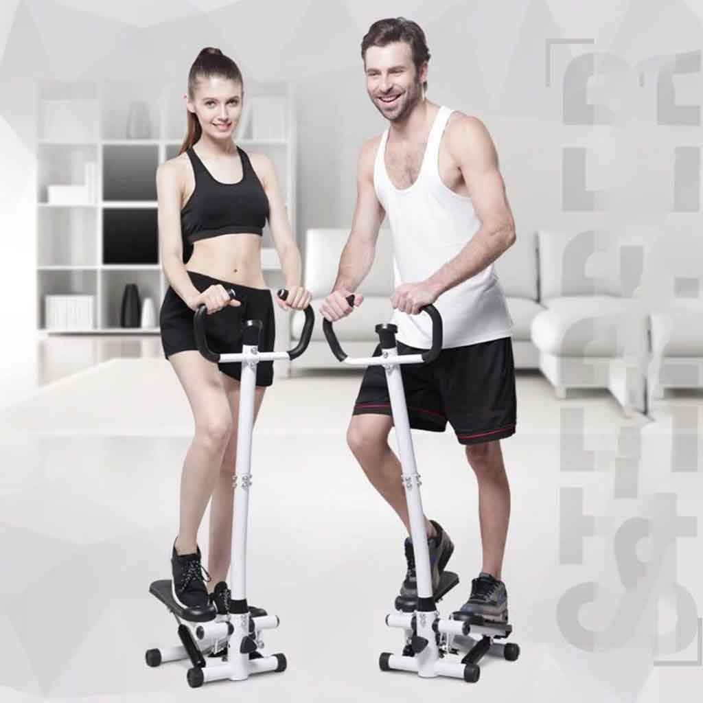 HFJKD Household Adjustable Stepper Machine With Armrest Resistance Band