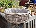 Generisch NEU !! Sehr robuster großer Pflanzkorb ca. ø 43 cm aus Weide - Vollholz Katzenkorb Pflanzschale Blumentopf Übertopf Garten Rattan - Naturprodukt Deko Hundekörbchen