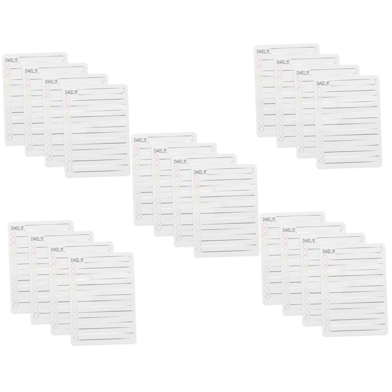 VILLCASE 20 Stk Tagesablauf write board kühlschrank planer Planen Sie ein tägliches Whiteboard für die Küche magnetisches Whiteboard Tagesplanertafel Tagesplaner-Whiteboard Weich magnetisch