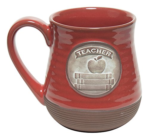 Abbey Gift (Abbey & CA Gift Teacher Pottery Mug, 4.8 Inches, Red Brown