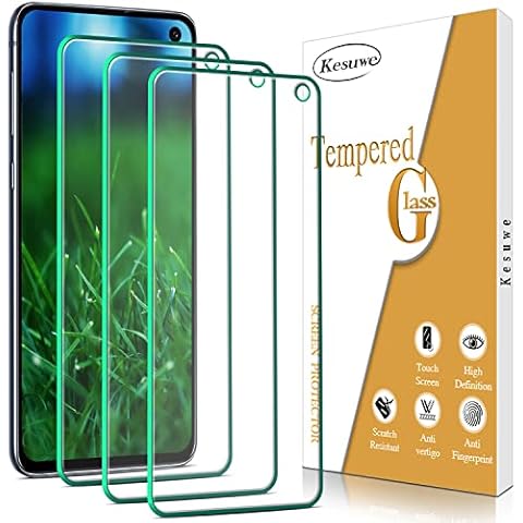 Kesuwe [3-Pack] Screen Protector For Samsung Galaxy S10e Tempered Glass Anti Scratch, 9H Hardness, Easy to install, Case Friendly Cover