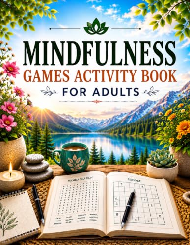 Mindfulness Games Activity Book: Variety Activity Puzzle Book for Adults Featuring Crossword, Word search ,Soduko, Cryptograms, Mazes & More games ! Fun and Challenging Adult Activity Book image 3