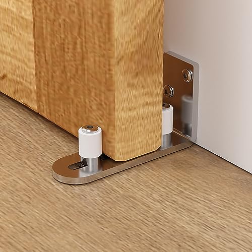 Wolfbird Adjustable Floor Guide Sliding Barn Door Wall/Door Bottom Guide Stainless Steel Style(2PCS, Silver, C-Style (2PCS) - Image 3
