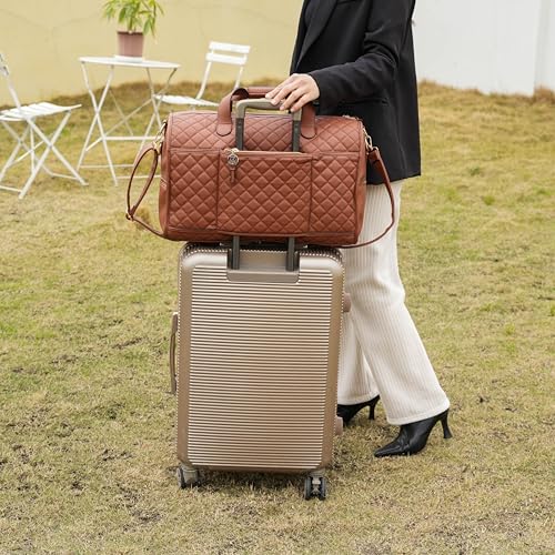 MKF Collection Duffle Bag for Women, Vegan Leather Large Cute Weekender, Carry on Luggage Travel Bag Purse By Mia K4