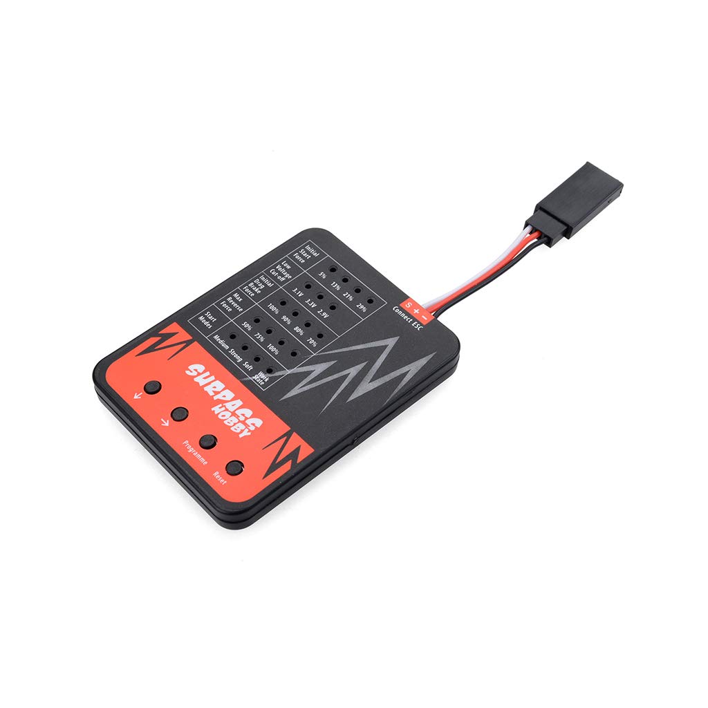DollaTek 540 13T Motore spazzolato Motore per auto RC a 5 slot con ESC spazzolato 60A Impermeabile 6V / 2A SBEC e scheda di programmazione Combo Set per 1/10 RC Crawler