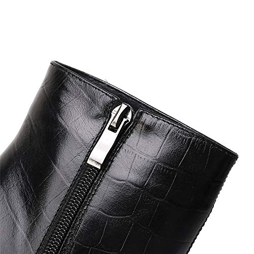 TinaCus Women's Genuine Leather Handmade Platform Pointed Toe Side Zip Sexy High Stiletto Heel Ankle Boots3