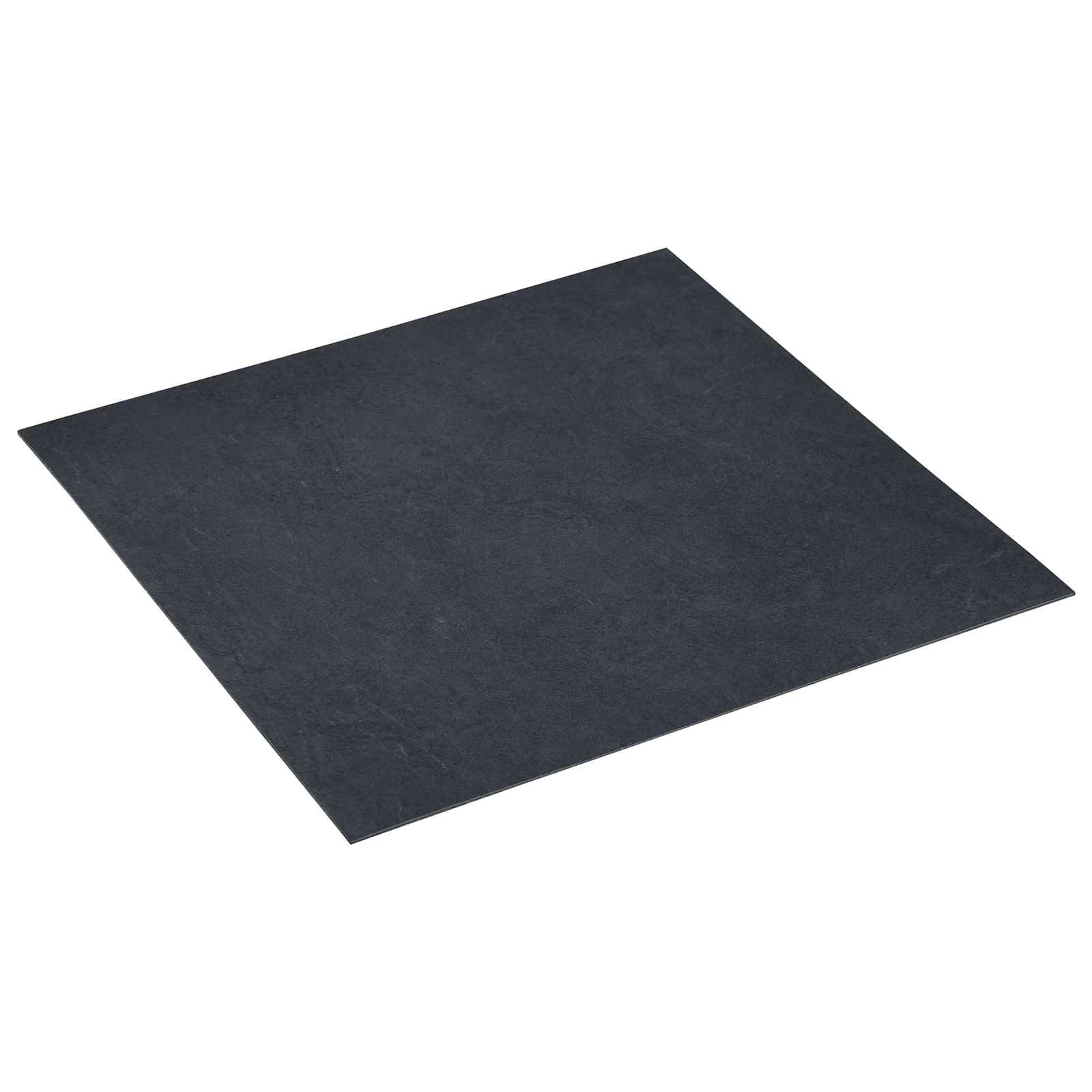 Suelo de PVC autoadhesivo negro 55 unidades 5,11 m² azulejos