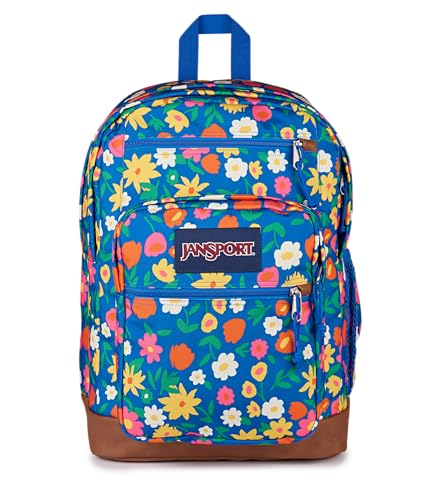 Image of JanSport Cool Backpack with 15-inch Laptop Sleeve, Large Computer Bag Rucksack with 2 Compartments, Ergonomic Straps, Flower Market