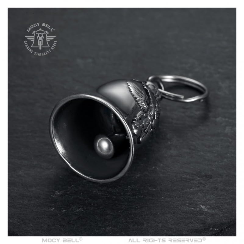Moto campana ANGEL BIKER Guardian Gremlin Mocy Bell Acciaio inox Argento