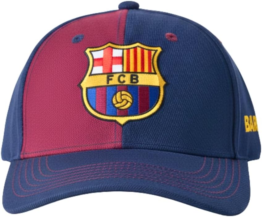 Icon Sports Official FC Barcelona Blaugrana Two-Tone Baseball Cap | Adjustable Strap with Buckle Closure | Embroidered FCB Crest & Barça Side Logo for Men & Women - Image 2
