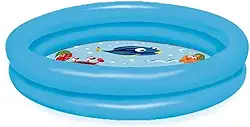 Piscina Banheira Inflável Infantil Bebe Criança 2 anéis 28 Litros - Grupo Ac Multi (Azul)
