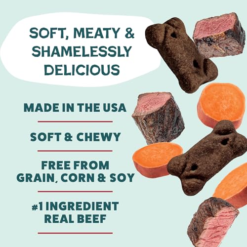 Image of Shameless Pets Soft & Chewy Dog Treats, Beef Up Meaty Tenders, 1.5lb - Real Beef is 1st Ingredient - Grain Free, No Corn or Soy - Digestive Support - for Small, Medium & Large Dogs