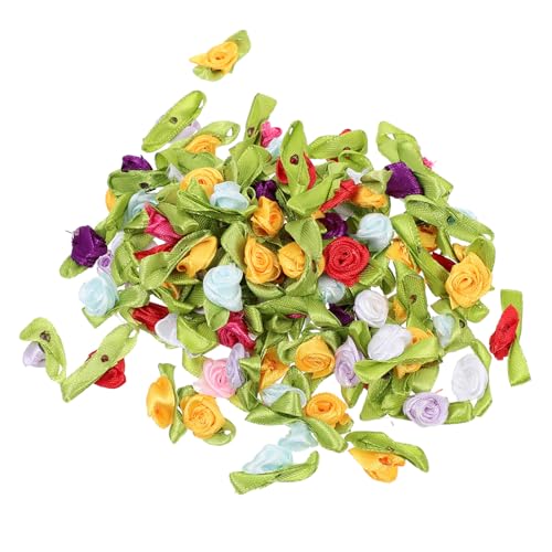Gatuida 100 Piezas Unidades Flores de Cinta con Decoración para Ropa Accesorios DIY Manualidades Bodas Vestidos