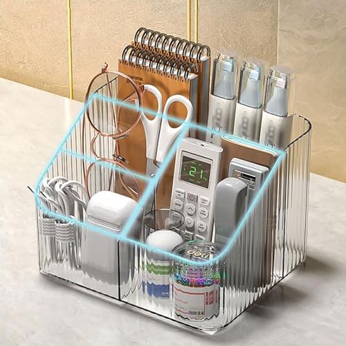 Image of MosQuick Clear remote holder mobile stand for desk ideal desk organiser pen stand for table desk accessories remote stand for table table organiser remote holder for living room tv remote stand