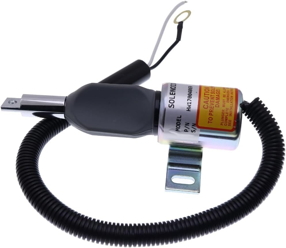 Fuel Stop Solenoid Valve, Compatible with Woodward, 1753ES 17004069 12V, Replacement Part