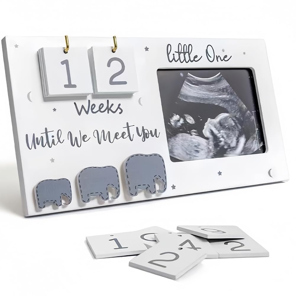Baby Scan Photo Frames Pregnancy Gifts, Baby Sonogram Picture Frame Countdown Weeks, Pregnancy Gifts Mum to be Gifts Pregnancy Announcement, Pregnant Mom Weeks Calendar