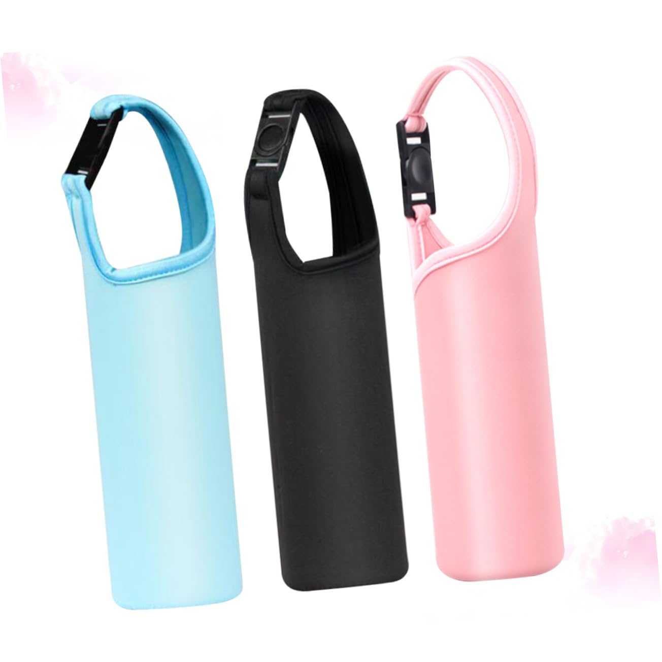 Happyyami Custodia Termica per Bottiglia Automatico Adesivi Cuore di Pesca Copertura Lucida Dell'orologio Astuccio Cucire Strass Portatori Trasportatore d'Acqua Portabevande Kit