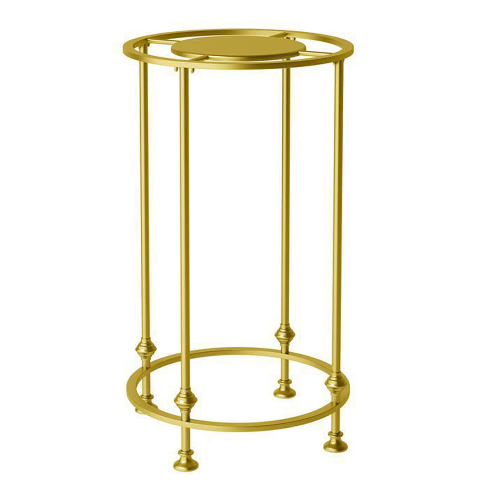 HPTHLY Clothing Rack Garment Hanging Bar, Commercial Clothes Display Rack Floor-Standing Metal Retail Stand, Residential Modern Closet Organizer, Multi-Purpose Clothing Sto(Gold-Diameter 70Cm)