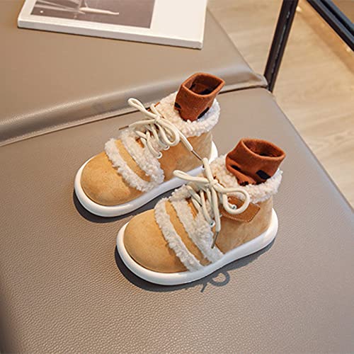 Fashion Winter Children Boots Boys And Girls Flat Ankle Boots Lace Up High Top Cotton Wool For Warmth And Big Kid2