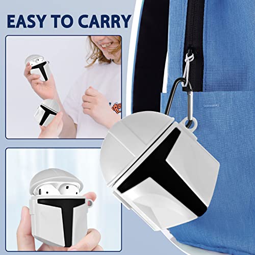 Joysolar For Airpod 1&2 Case Cute Cartoon Character 3D Soft Silicone Air Pods Funny Cover Kawaii Fun Cool Unique Design Shell Fashion Stylish Girls Kids Teens Women Cases For Airpods 1/2(Graywarrior) #TOP4