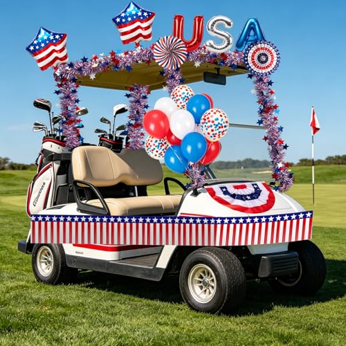 Budget 41-Piece Patriotic Golf Cart Kit