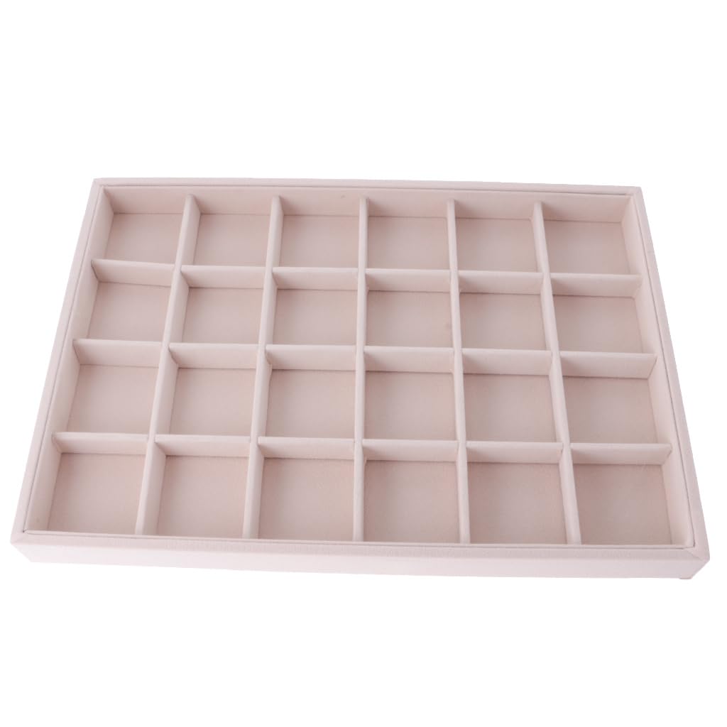 TWISAXC Refined Velvet Jewelry Tray Effortless Jewelry Organizer Case Fashionable Ring Showcase Convenient Storage Box Velvet Ring Organizer Stand Holder