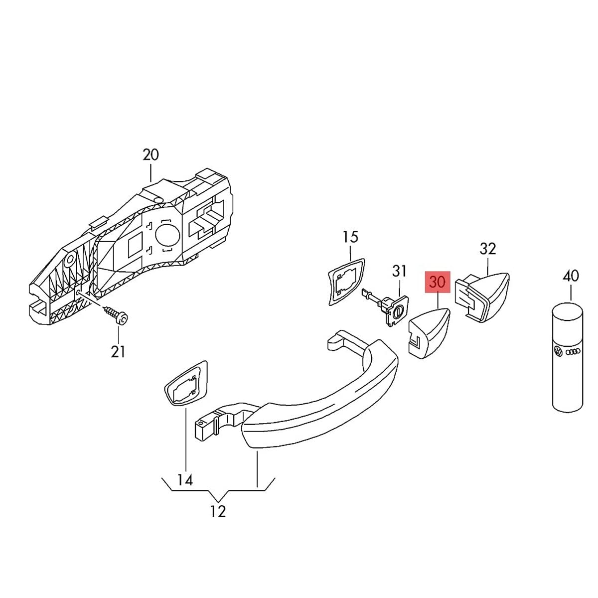 Amazon.com: NINOMA New Primed Front Left Door Lock Handle Cap Trim 