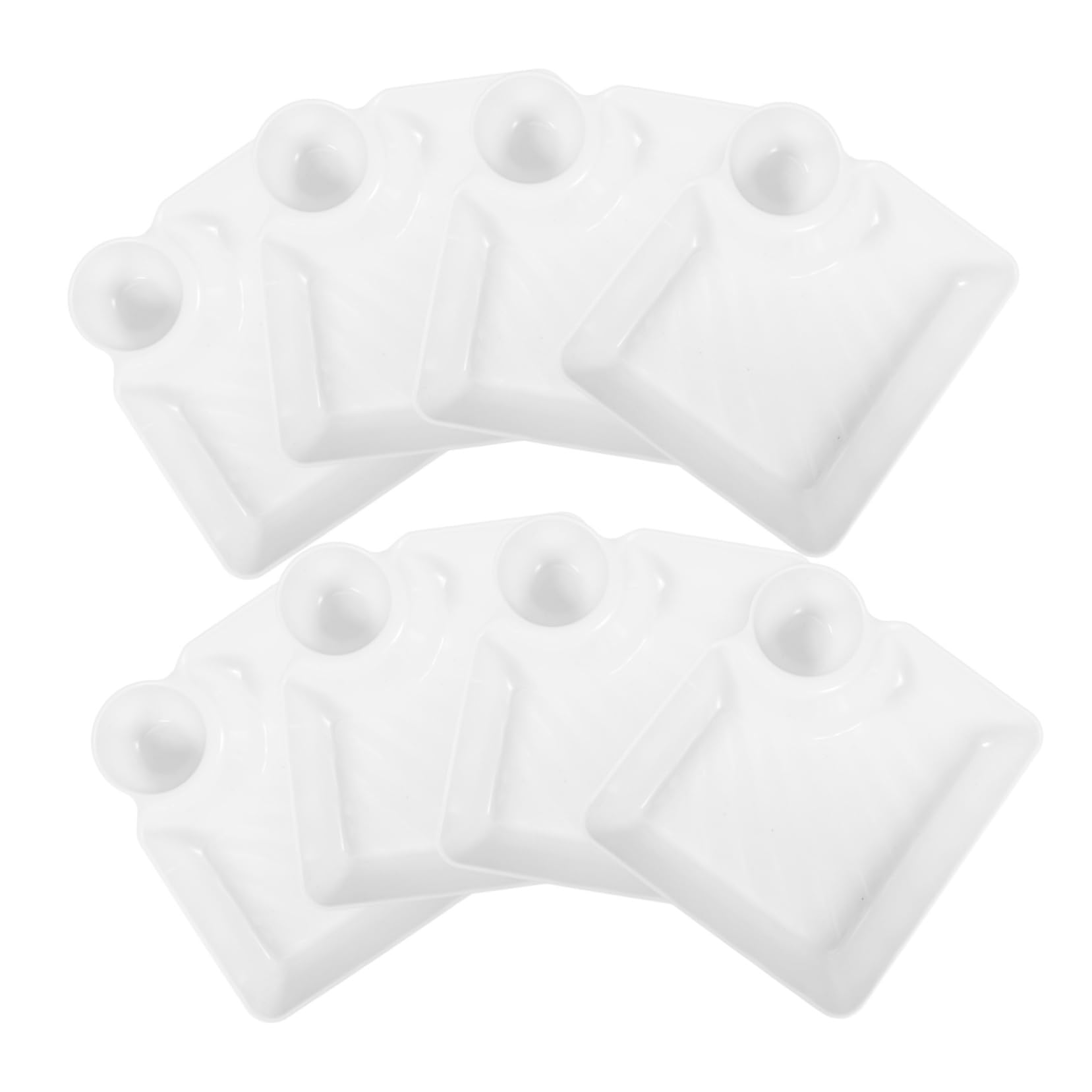 KICHOUSE Elegant 8pcs Party Serving Tray Sauce Holder Dipping Sauce Plate for Snacks Sushi Chips French Fries Dumplings