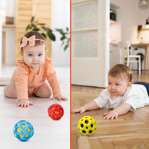 Image of Zest 4 Toyz Bouncing Moon Ball for Kids with Soft Rubber Stress Ball Set Playground Toy Best Gift for Boys and Girl - Pack of 1 (Random Color)