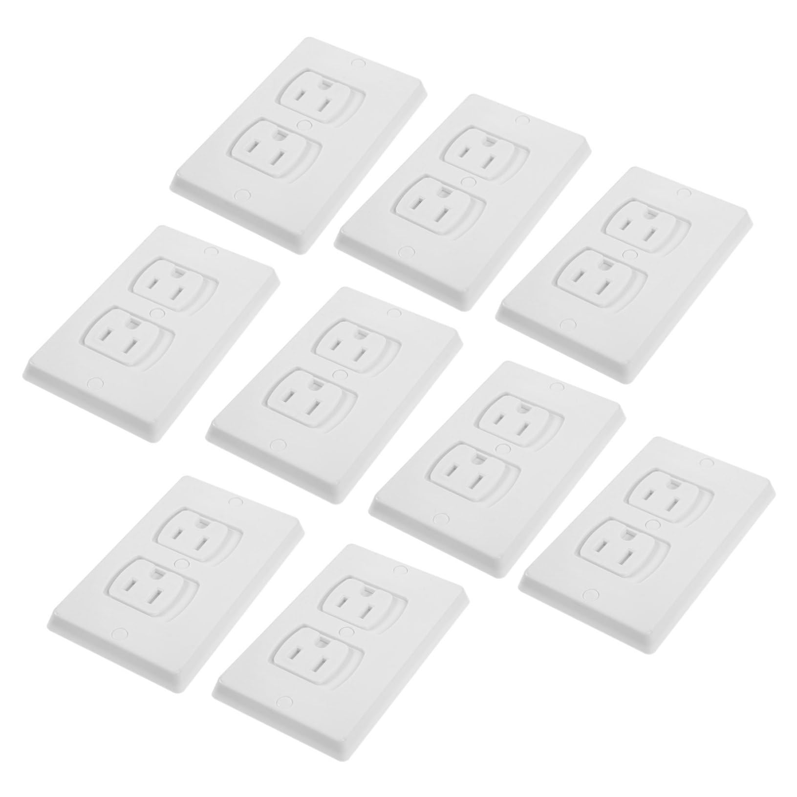 10piezas Cubre Enchufes De Pared Cubiertas Corriente Tapa Enchufe Unidades Abs Seguridad Infantil