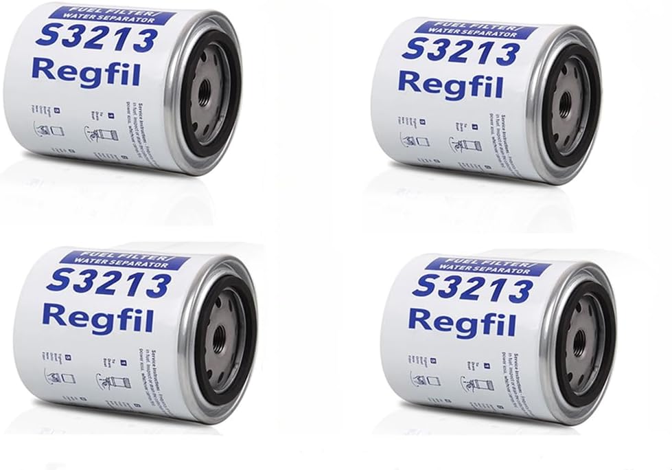 S3213 Fuel FILTER/Water Separator fit Outboard Motors 802893Q01 Racor Marine Filter Element Replacement for 35-809097,35-809101,35-60494-1,S3214,B32013,18-7919,18-7928-1,C14568 (4 Pack)