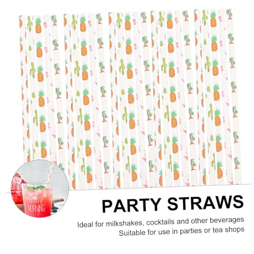Pitillos de papel con diseño mixto 19.7 cm 100 piezas miniatura 4
