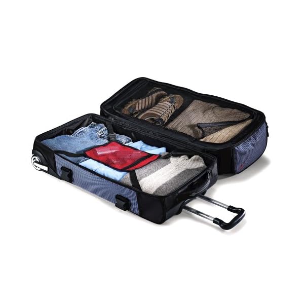 Samsonite Ripstop Wheeled Rolling Duffel Bag, Blue, 30 Inch The